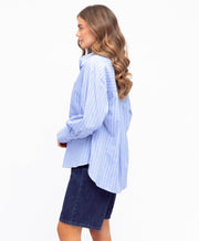 St Lucia Boutique Pippy stripe shirt - blue/white - Shop women's at St Lucia Boutique