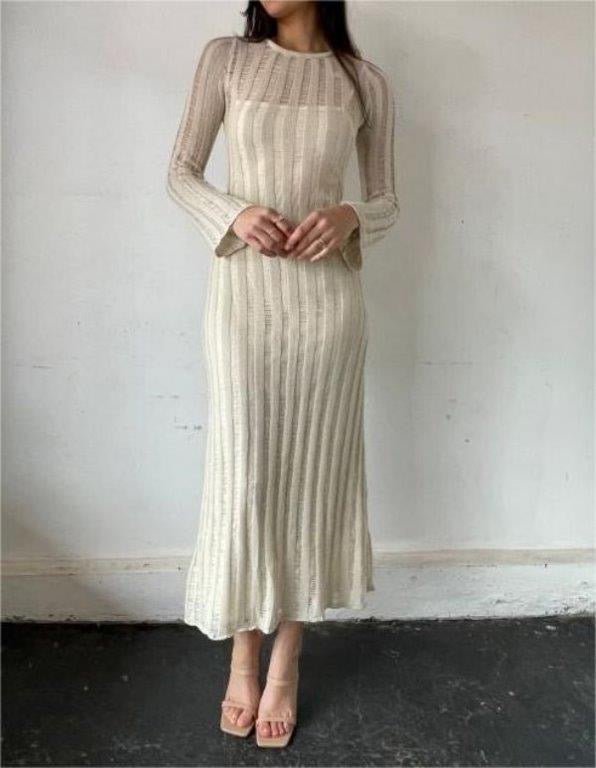 St Lucia Boutique Reign knit dress - natural - Shop women's dresses at St Lucia Boutique