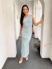 St Lucia Boutique Richie one shoulder maxi dress - baby blue - Shop women's at St Lucia Boutique