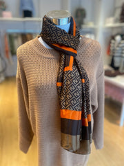 St Lucia Boutique Rodrigo scarf - orange/brown - Shop women's Accessories at St Lucia Boutique