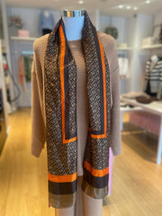 St Lucia Boutique Rodrigo scarf - orange/brown - Shop women's Accessories at St Lucia Boutique