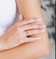 St Lucia Boutique Rory Woven Ring - Multi/18k gold plated - Shop women's Accessories at St Lucia Boutique
