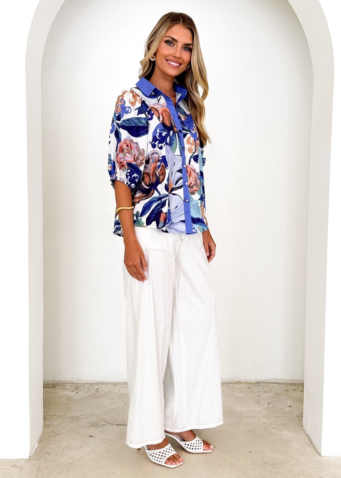 St Lucia Boutique royal bloom shirt - multi - Shop women's at St Lucia Boutique