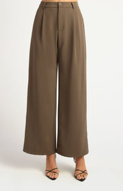 St Lucia Boutique Rue Wide Leg Pant - Ash Brown - Shop women's Pants at St Lucia Boutique