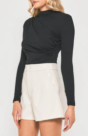 St Lucia Boutique Sadie ruched top - black - Shop women's at St Lucia Boutique