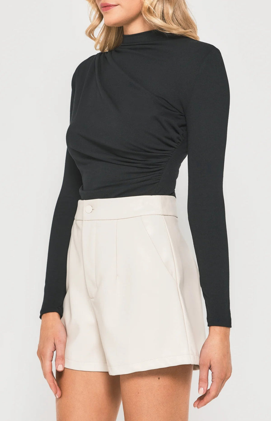 St Lucia Boutique Sadie ruched top - black - Shop women's at St Lucia Boutique