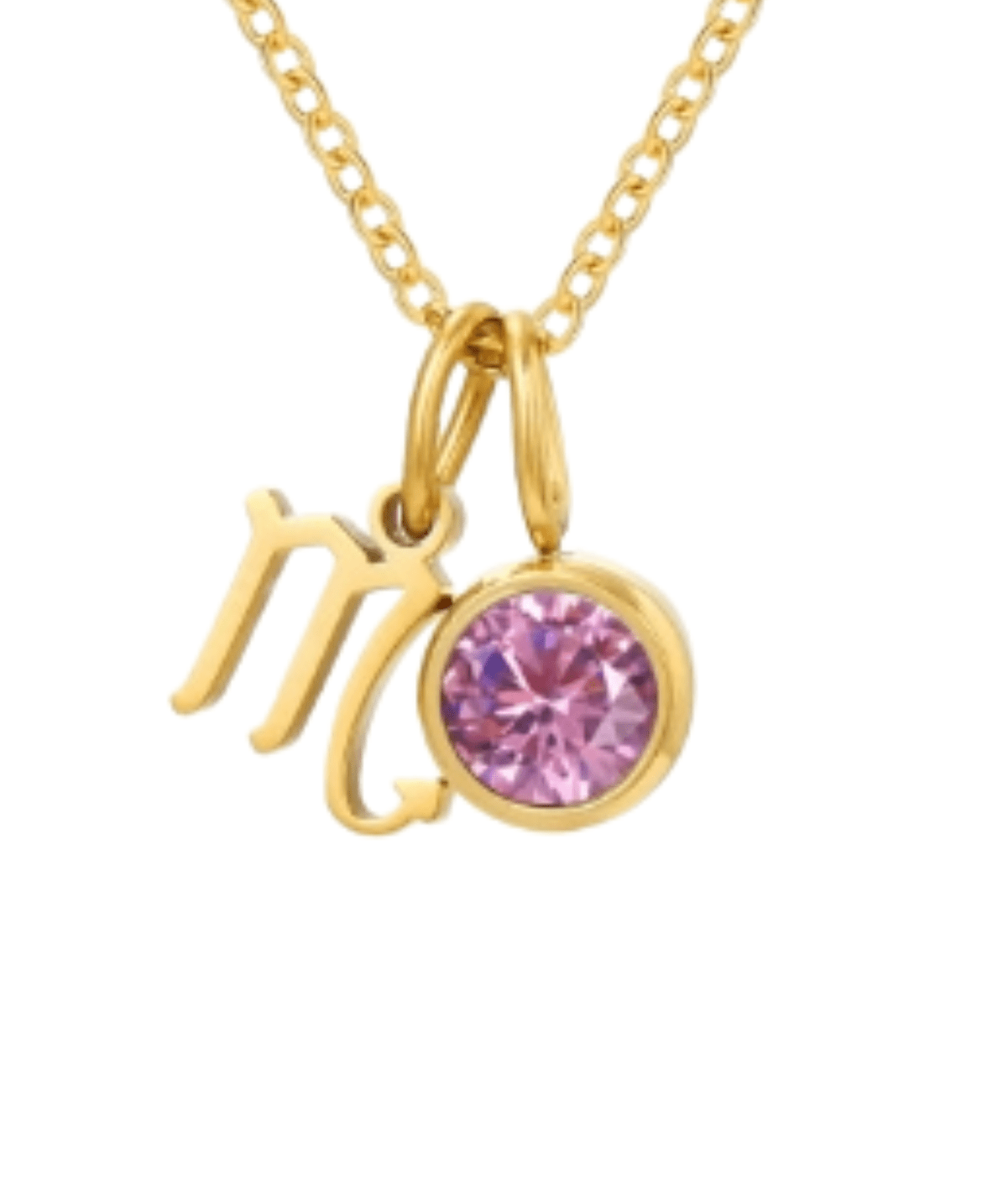 St Lucia Boutique Scorpio Stone Necklace - Pink/18k Gold Plated - Shop women's Accessories at St Lucia Boutique