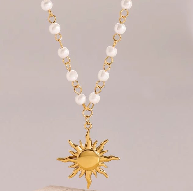 St Lucia Boutique Sol necklace - 18k gold plated/pearl - Shop women's Accessories at St Lucia Boutique