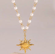 St Lucia Boutique Sol necklace - 18k gold plated/pearl - Shop women's Accessories at St Lucia Boutique