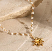 St Lucia Boutique Sol necklace - 18k gold plated/pearl - Shop women's Accessories at St Lucia Boutique