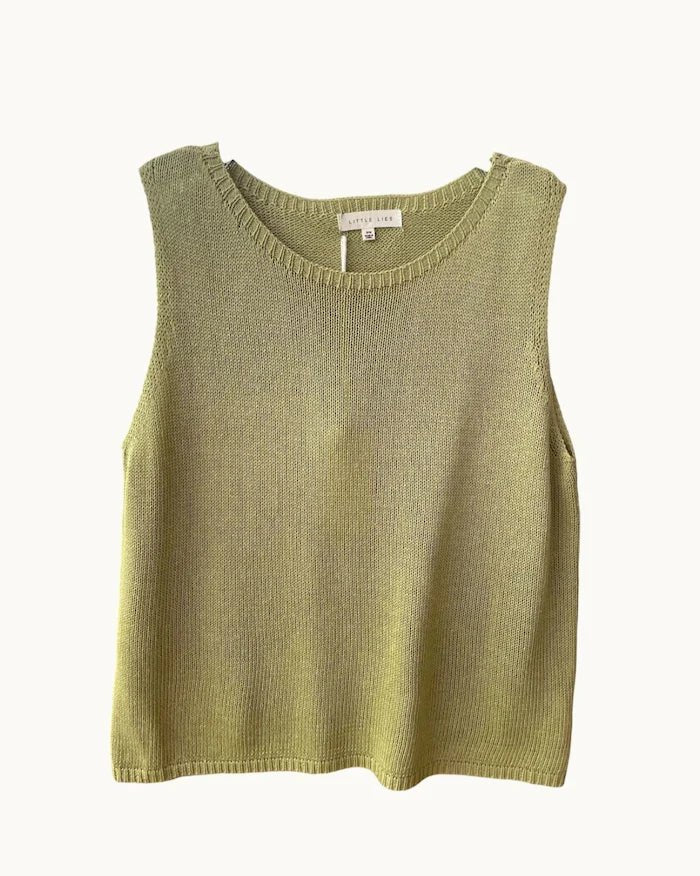 St Lucia Boutique Spring knit tank - olive - Shop women's Tops at St Lucia Boutique