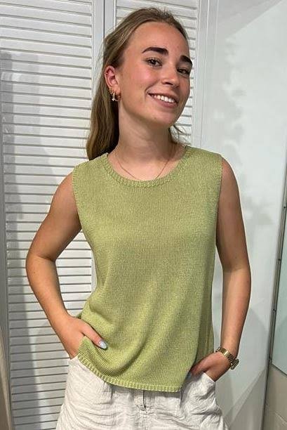 St Lucia Boutique Spring knit tank - olive - Shop women's Tops at St Lucia Boutique