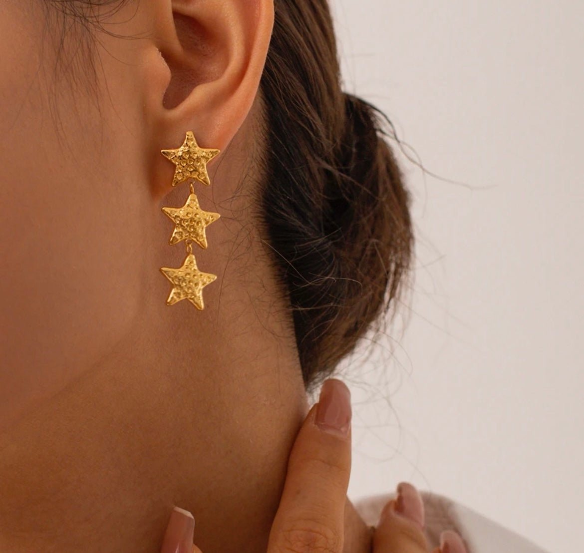 St Lucia Boutique Star drop earring - 18k gold plated - Shop women's at St Lucia Boutique