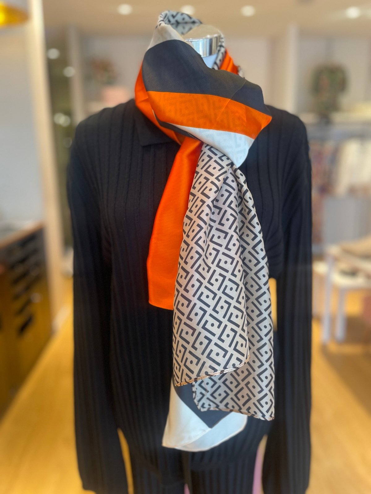 St Lucia Boutique Tate scarf - orange/cream - Shop women's Accessories at St Lucia Boutique