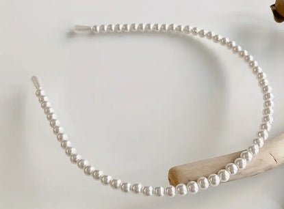 St Lucia Boutique Thin pearl headband - Pearl - Shop women's at St Lucia Boutique