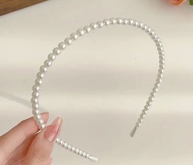 St Lucia Boutique Thin pearl headband - Pearl - Shop women's at St Lucia Boutique