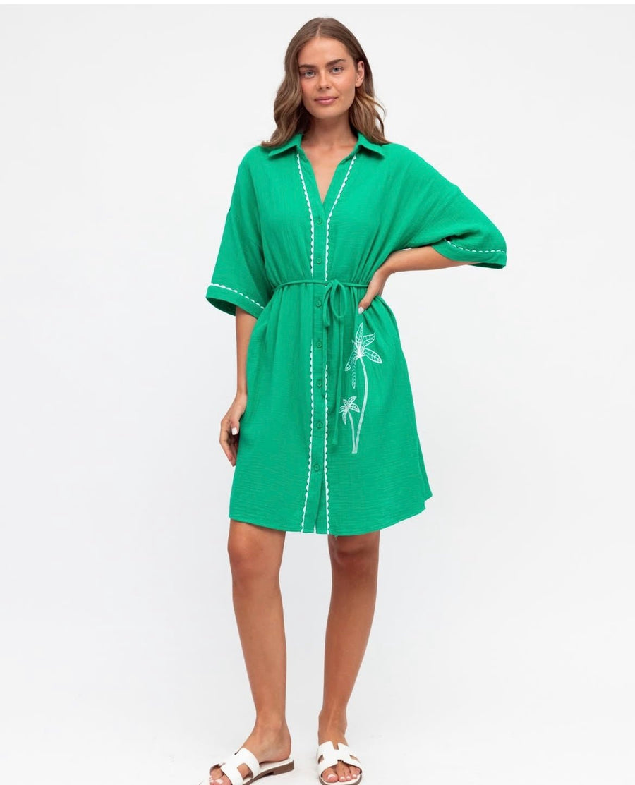 St Lucia Boutique tropical palm dress - green - Shop women's at St Lucia Boutique