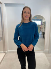 St Lucia Boutique Azula crop jumper - teal - Shop women's at St Lucia Boutique