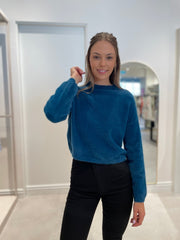 St Lucia Boutique Azula crop jumper - teal - Shop women's at St Lucia Boutique