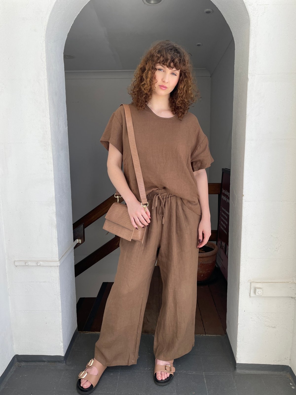 St Lucia Boutique Brontë pant - brown - Shop women's at St Lucia Boutique