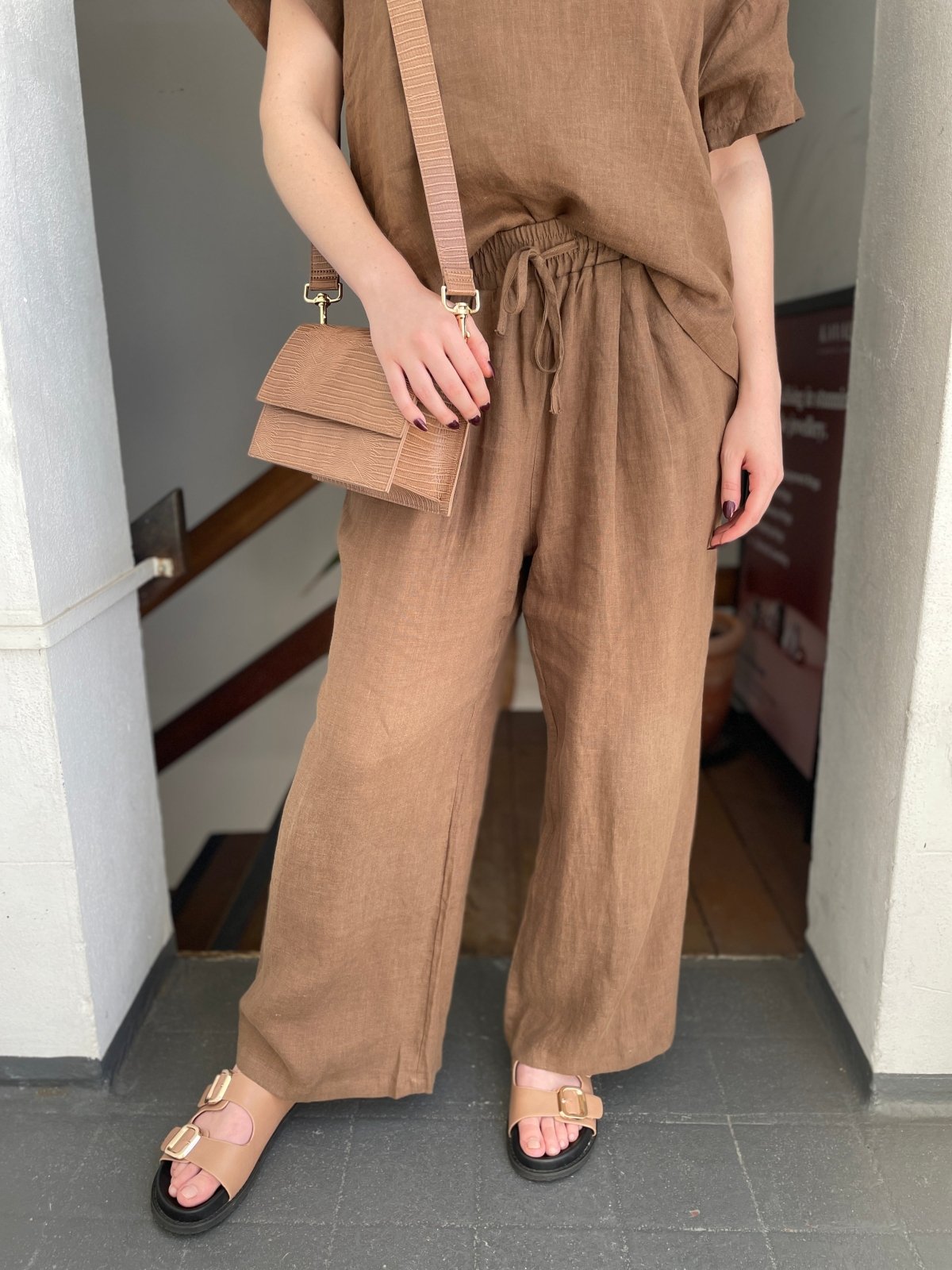 St Lucia Boutique Brontë pant - brown - Shop women's at St Lucia Boutique