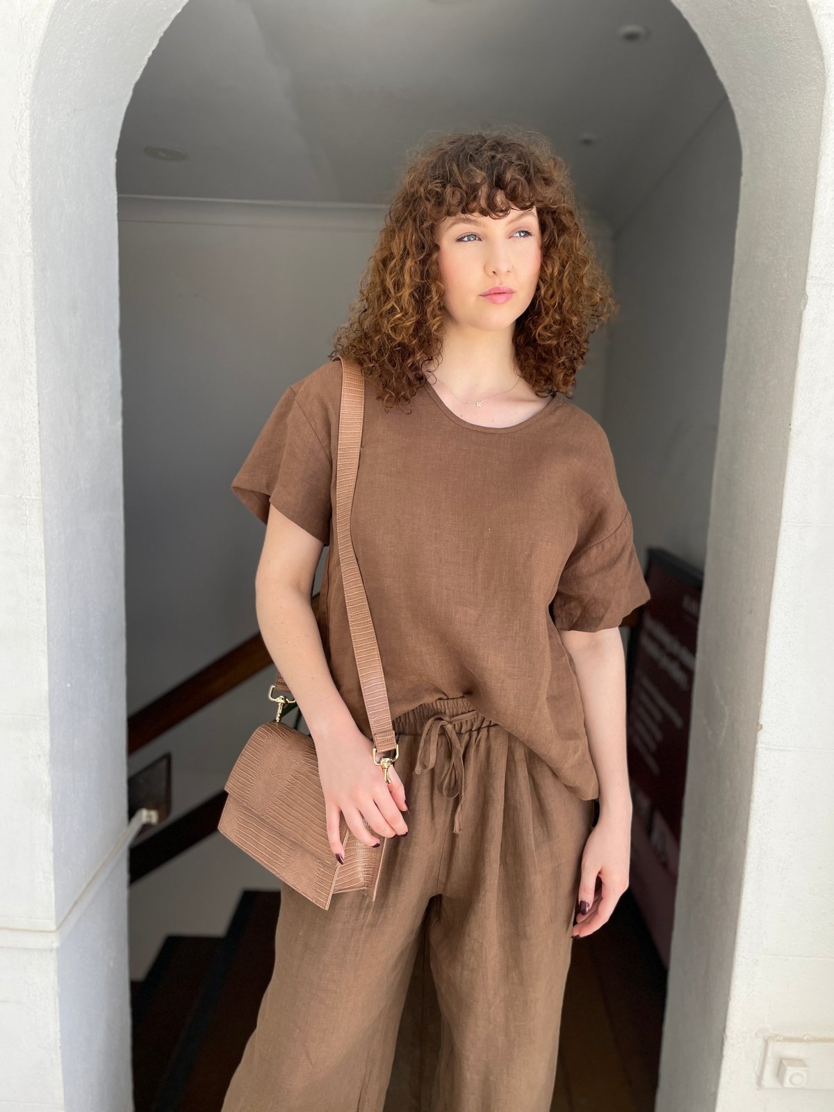 St Lucia Boutique Brontë tee - brown - Shop women's at St Lucia Boutique