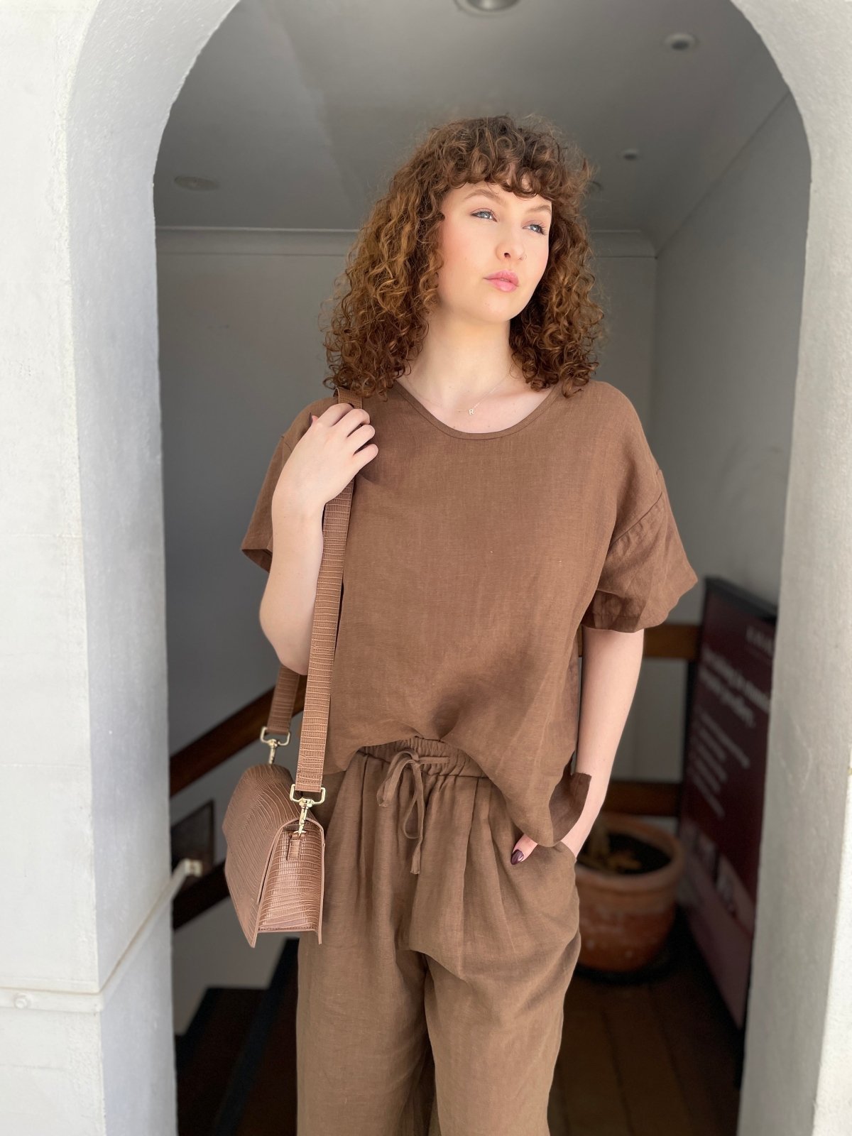 St Lucia Boutique Brontë tee - brown - Shop women's at St Lucia Boutique