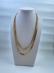 St Lucia Boutique Double stacked necklace - 18k gold plated - Shop women's Accessories at St Lucia Boutique