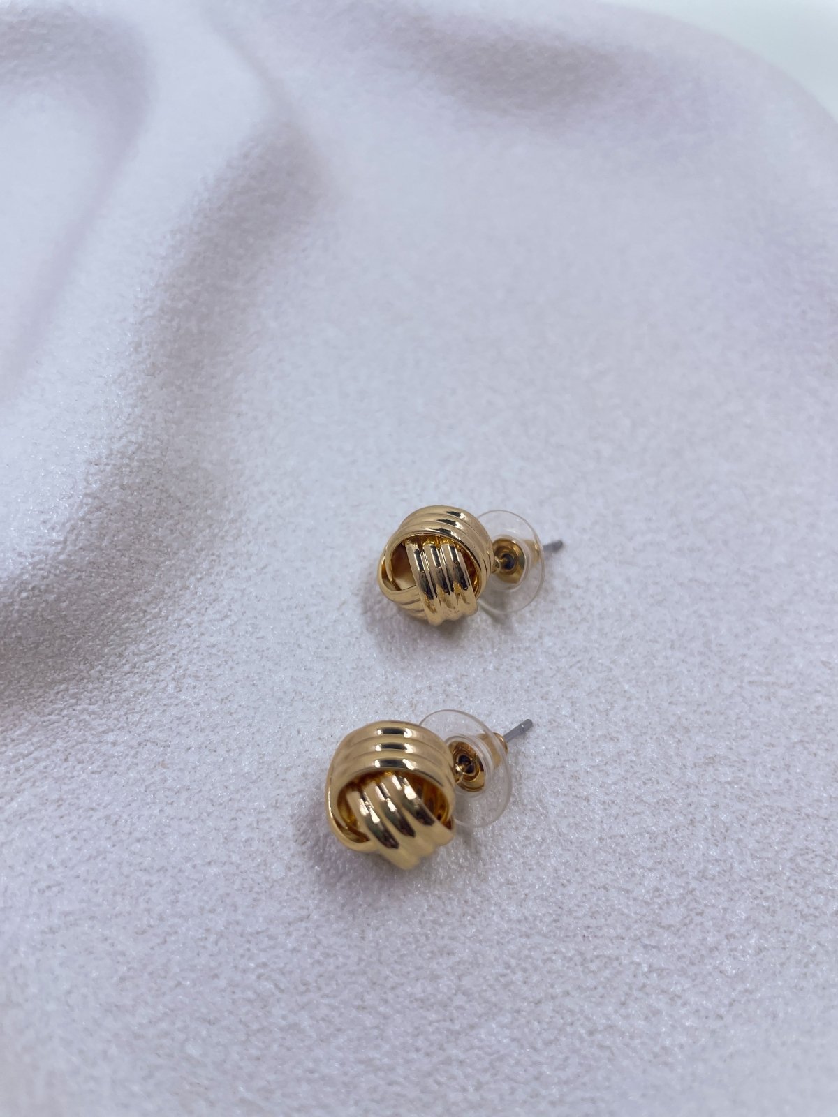 St Lucia Boutique Knotted bauble stud - 18k gold plated - Shop women's Accessories at St Lucia Boutique