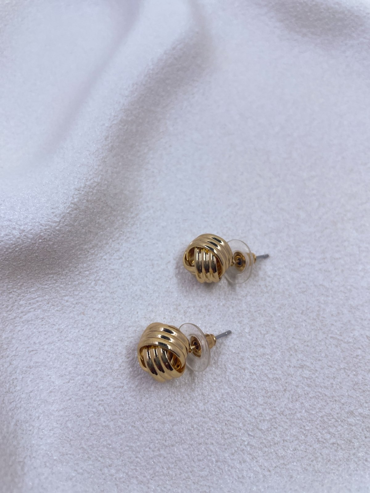 St Lucia Boutique Knotted bauble stud - 18k gold plated - Shop women's Accessories at St Lucia Boutique