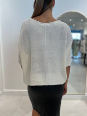 St Lucia Boutique Lexi relaxed knit top - crème - Shop women's Knitwear at St Lucia Boutique