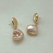 St Lucia Boutique Light pink freshwater pearl 18k gold earring - Shop women's at St Lucia Boutique