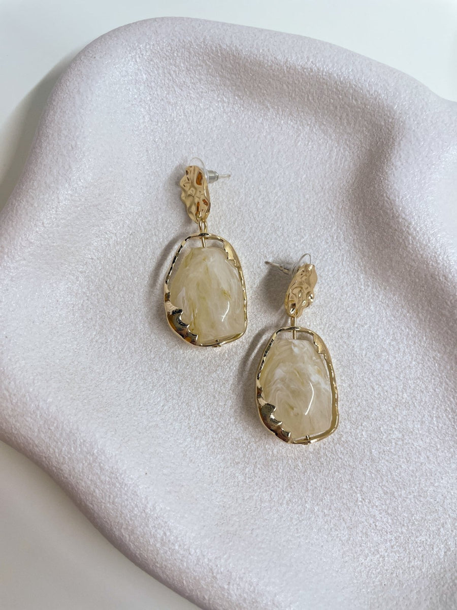 St Lucia collection Mira drop earrings - 18k gold plated - Shop women's earrings at St Lucia Boutique