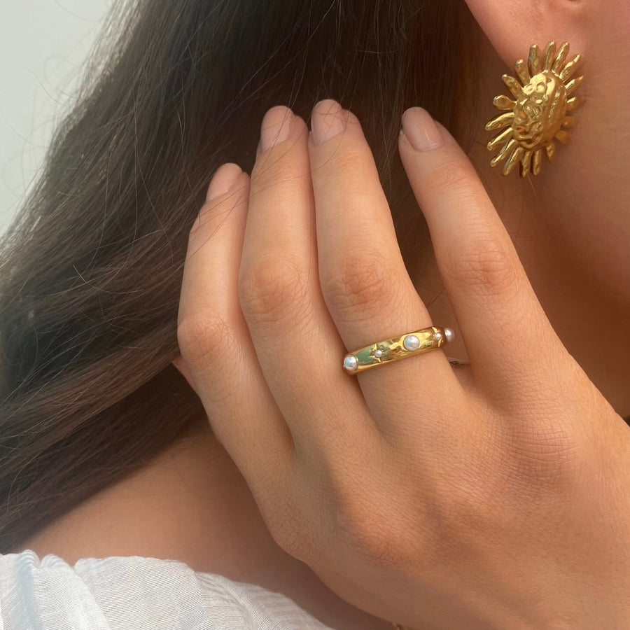 St Lucia Boutique Odette ring - 18k gold plated - Shop women's Accessories at St Lucia Boutique