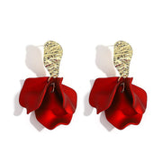 St Lucia Boutique Petal earrings red - 18k gold plated - Shop women's Accessories at St Lucia Boutique