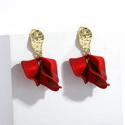 St Lucia Boutique Petal earrings red - 18k gold plated - Shop women's Accessories at St Lucia Boutique