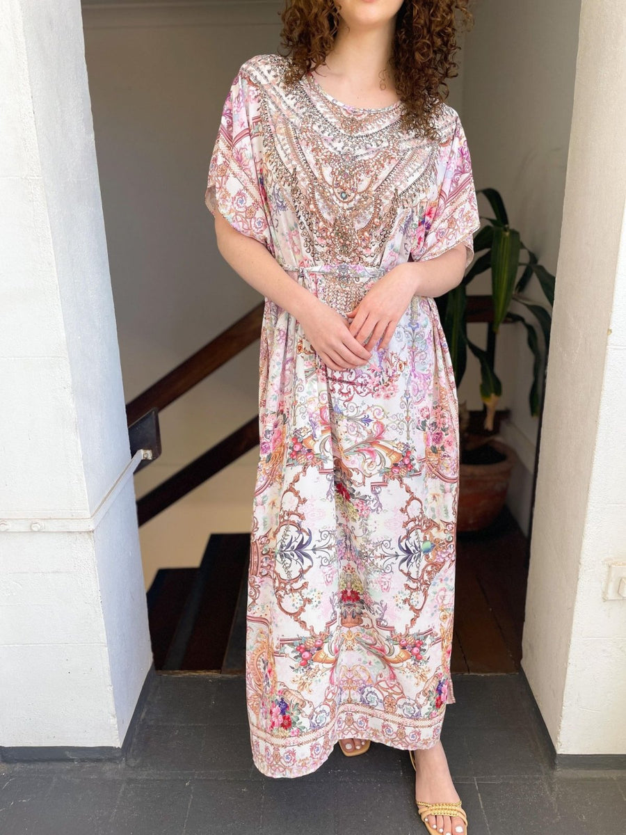 St Lucia Boutique Pink jewel kaftan dress - Shop women's dresses at St Lucia Boutique