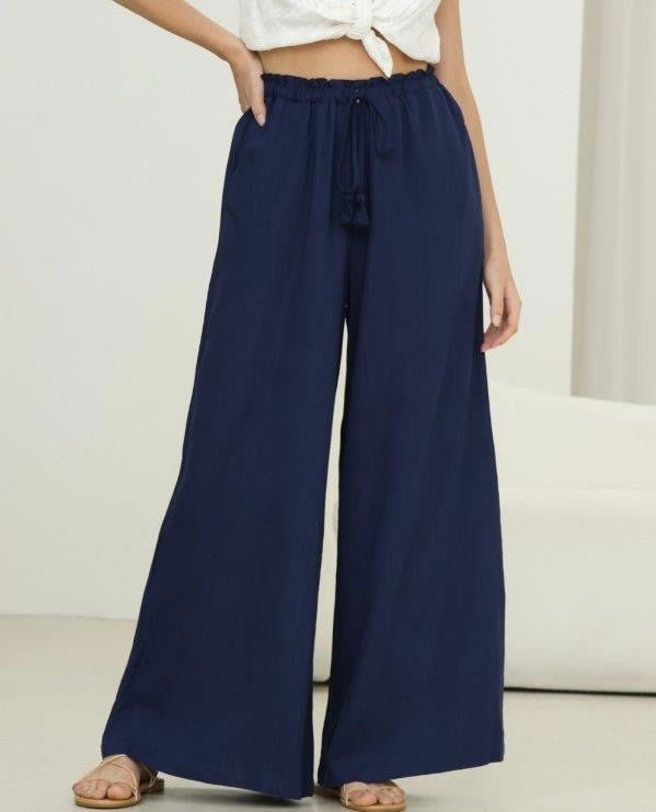 St Lucia Boutique Pippa wide pant - navy - Shop women's at St Lucia Boutique