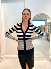 St Lucia Boutique Sentosa stripe knit top - black/white - Shop women's at St Lucia Boutique