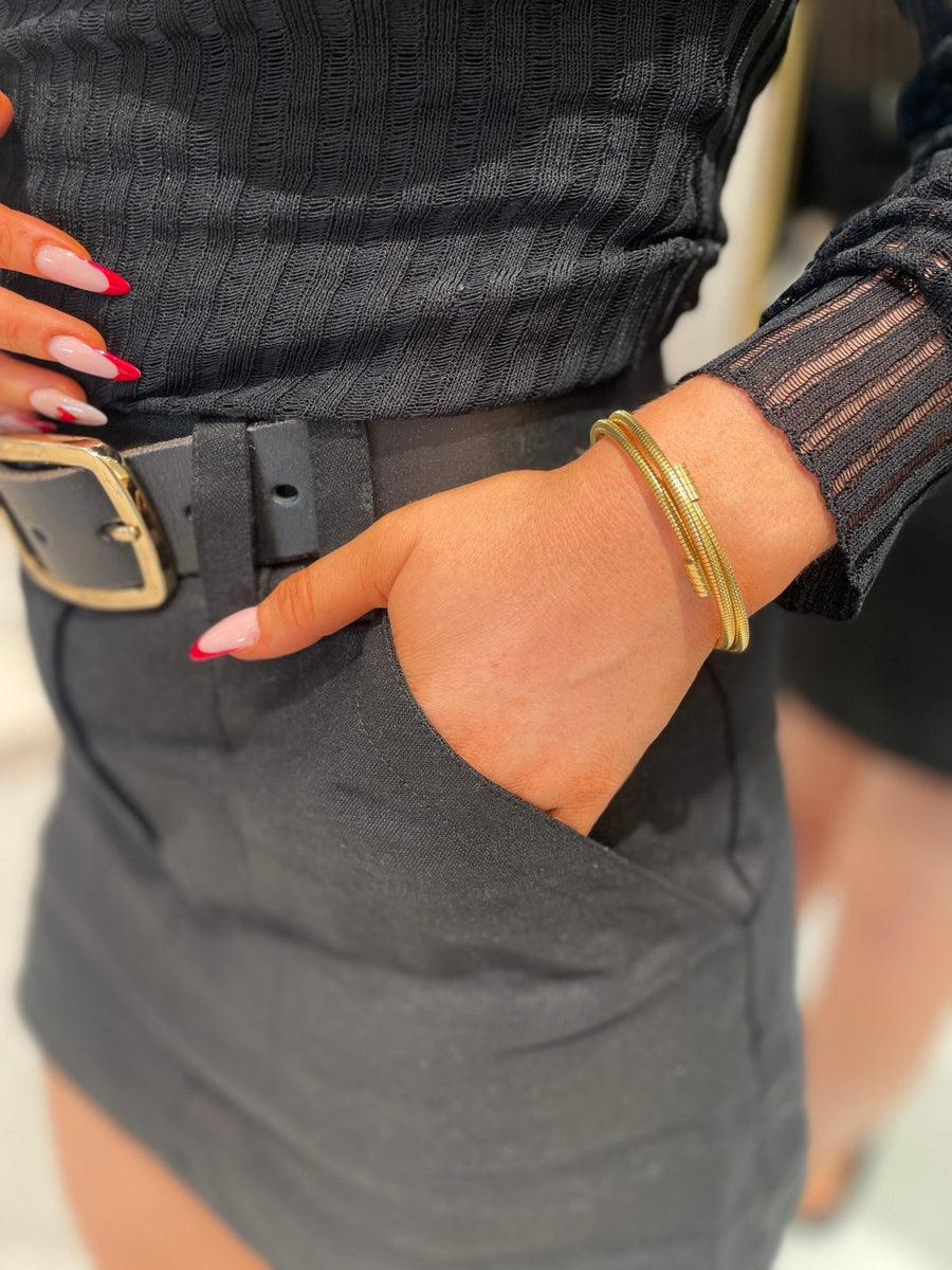 St Lucia Boutique Snake chain robe cuff bracelet - Shop women's Accessories at St Lucia Boutique