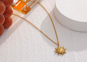 St Lucia Boutique Sun pendant 18k gold plated chain necklace - Shop women's Accessories at St Lucia Boutique