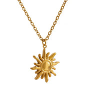 St Lucia Boutique Sun pendant 18k gold plated chain necklace - Shop women's Accessories at St Lucia Boutique