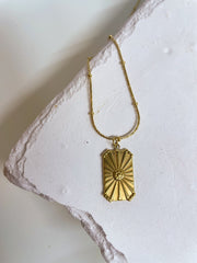 St Lucia Boutique Sunshine rectangle pendant necklace - Shop women's Accessories at St Lucia Boutique